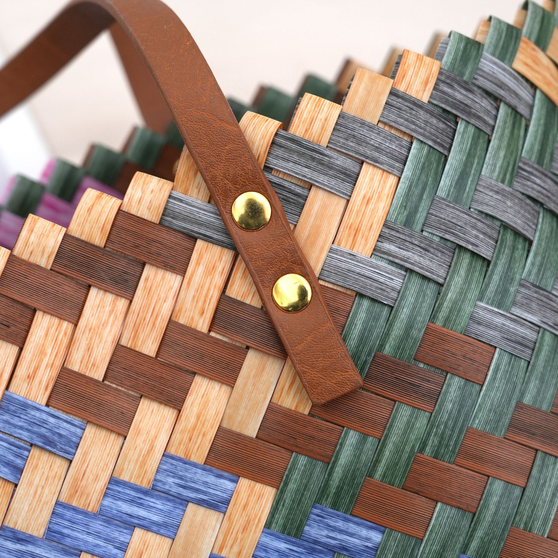 New Arrival Rattan Handbag Bamboo Bag Vintage Simple Bamboo Tote Bag Large Capacity Shopping Bag All-match Woven Bag