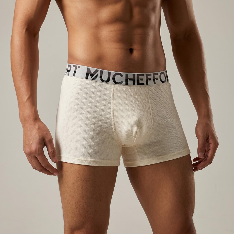 Men's Underwear Pure Cotton 10A Antibacterial Boxer Briefs Spring and Summer Breathable Large Size Comfortable Men's Pure Cotton Boxer Briefs