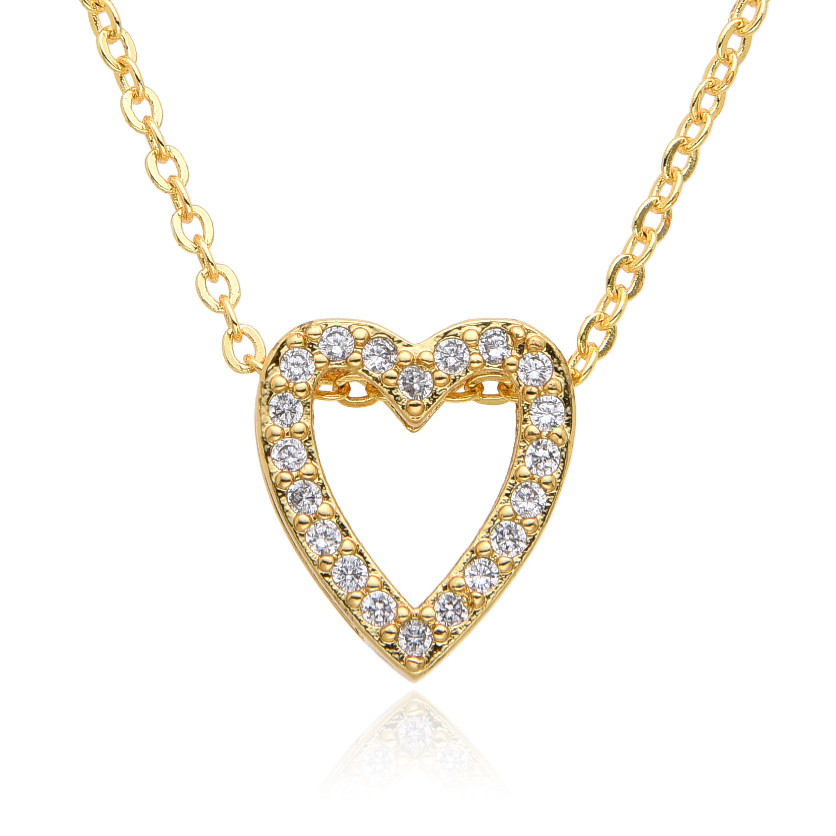 9g Weight Copper Pendant Material Zircon Inlay Material Pendant Necklace Classification Copper Chain Material 1 Piece Quantity Holiday, Date, Street Occasion Copper Material Heart Shape Pattern Women's Gender Inlay Design Simple Style, Classic Style Style Copper Inlay Heart Shape Zircon Pendant Necklace 1