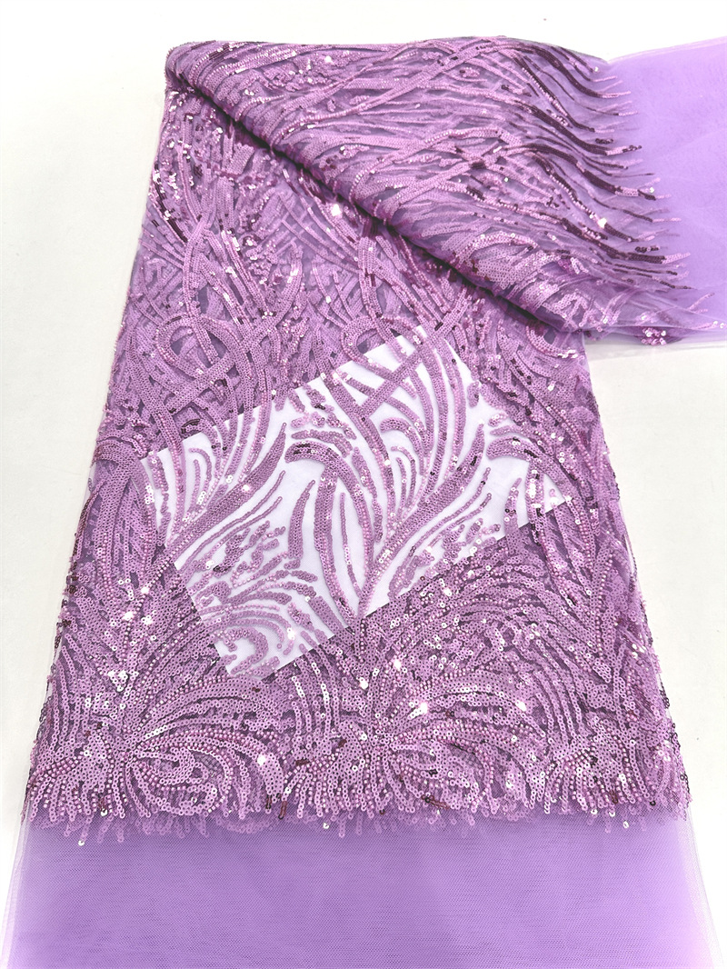 Nueva tela de lentejuelas de tubo de cuentas de moda tela de bordado con cuentas vestido de novia de alta costura tela de vestido de moda