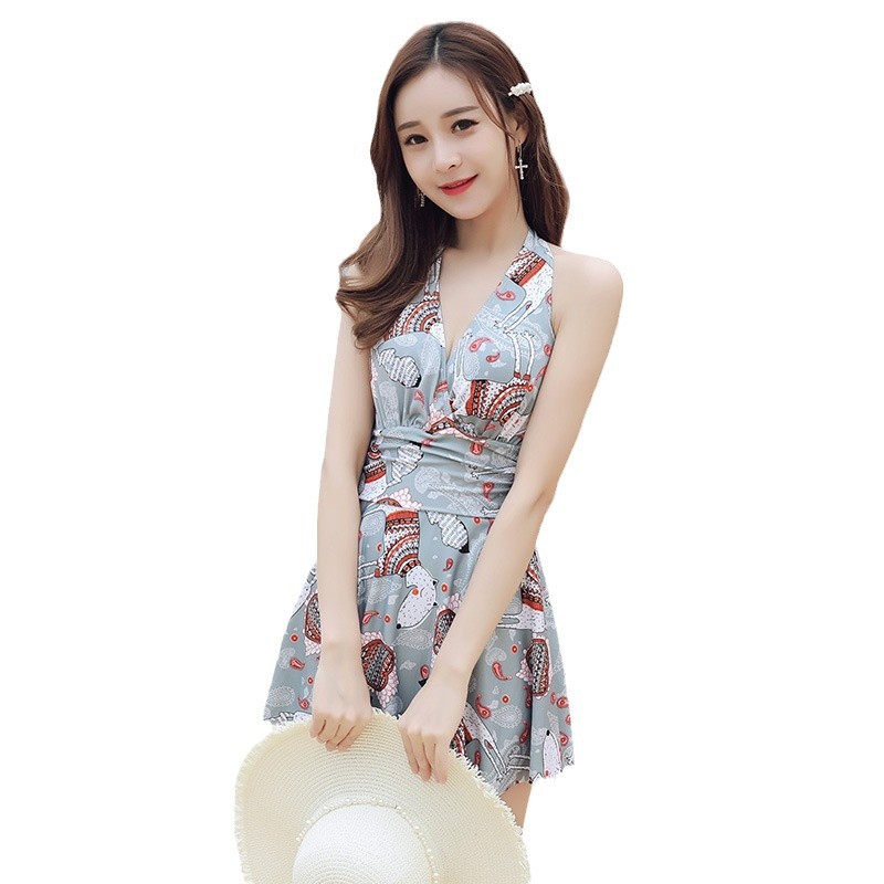 Trajes de baño de verano para mujeres sexy pechos negros pequeños se reúnen en aguas termales espaldas descubiertas vestidos de baño conservadores