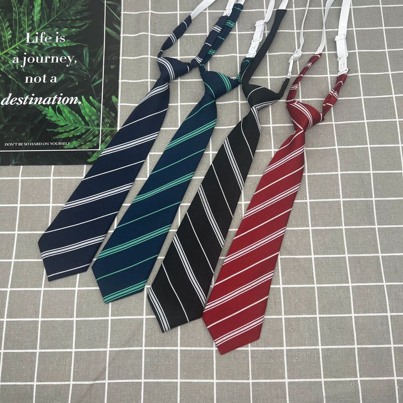 Wholesale jk wine red navy blue black striped tie men's shirt decoration Japanese college style lazy person free Bachelor's clothing Wholesale jk wine red navy blue black striped tie men's shirt decoration Japanese college style lazy person free Bachelor's clothing