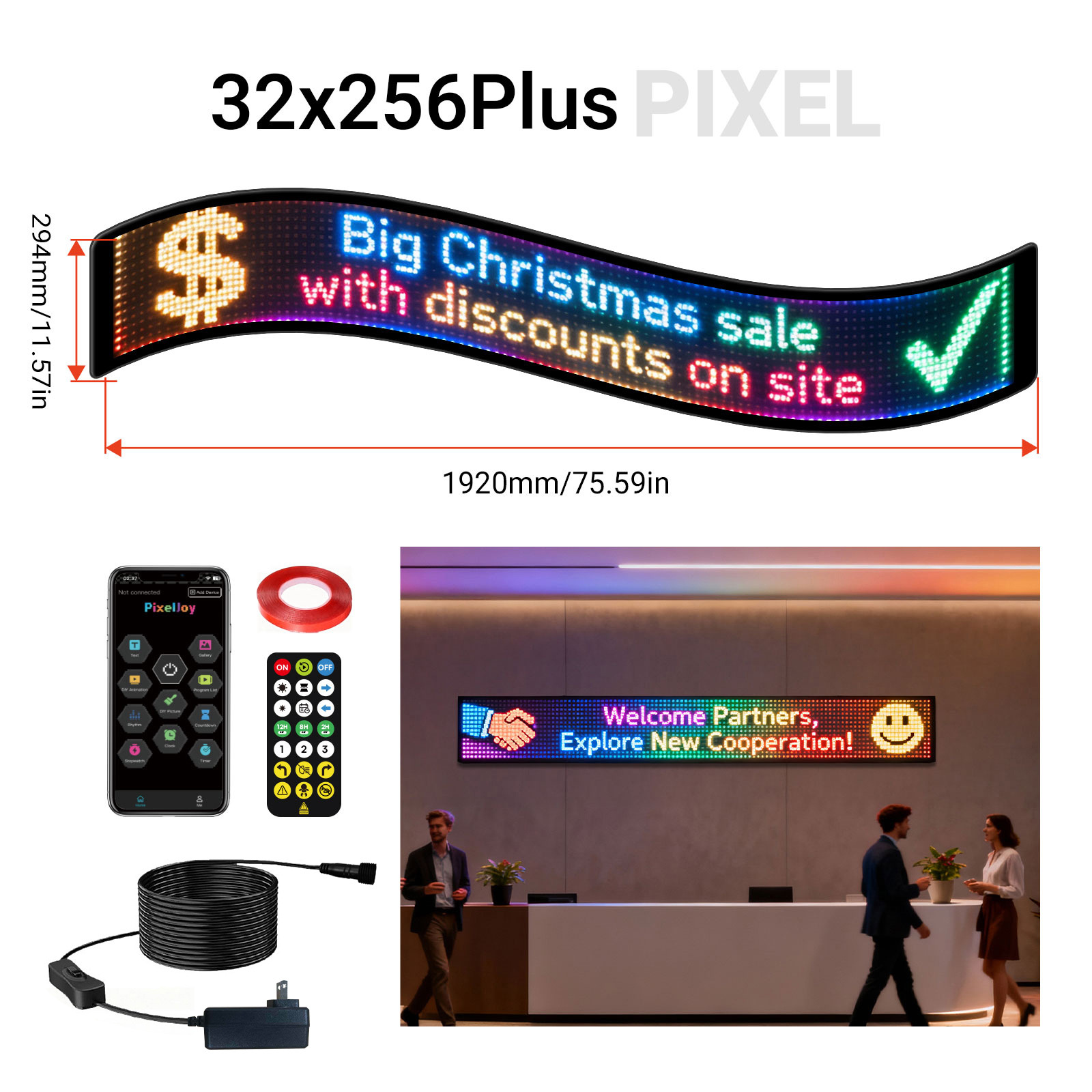 LED vehículo flexible pantalla de control remoto Bluetooth APP pantalla de publicidad inteligente Ojos del diablo pantalla de pantalla fábrica al por mayor