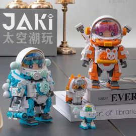 JAKI佳奇积木批发JK9107宇航员JK9107太空人益智玩具拼装模型摆件