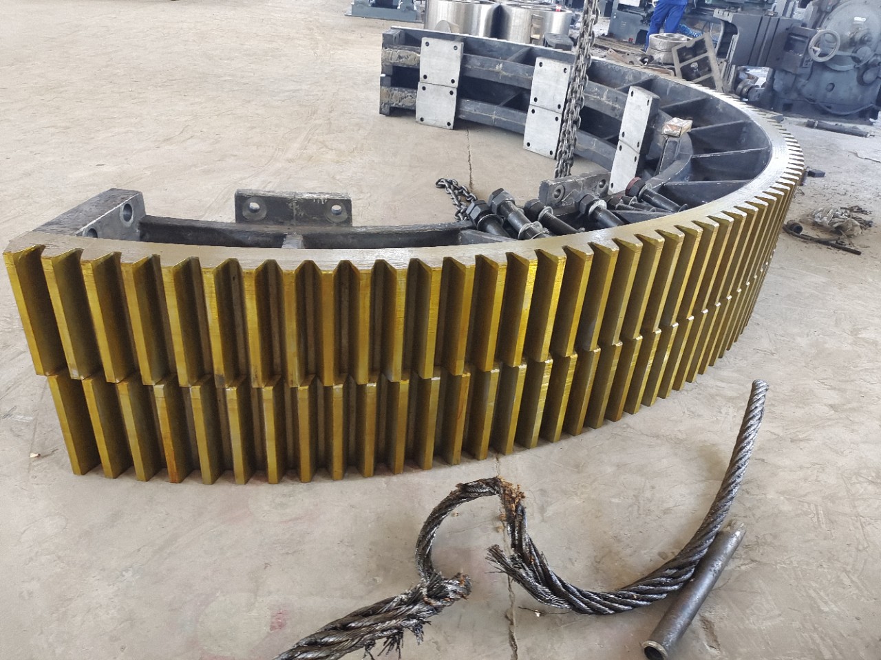 大齿圈，铸钢大齿轮厂家，烘干机球磨机设备用