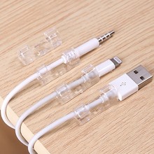 透明理线器自粘电线固定器器数据线固线夹线卡子网线收纳整理塑料