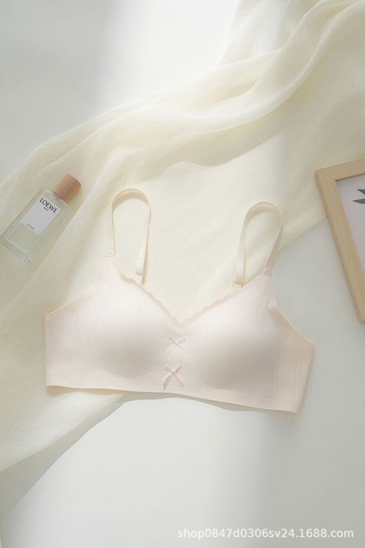 オリジナル下着女性の小さな胸プッシュアップ 2025 新しいスタイルノンワイヤーブラジャーたるみ防止胸縮小女の子夏薄いスタイル|undefined