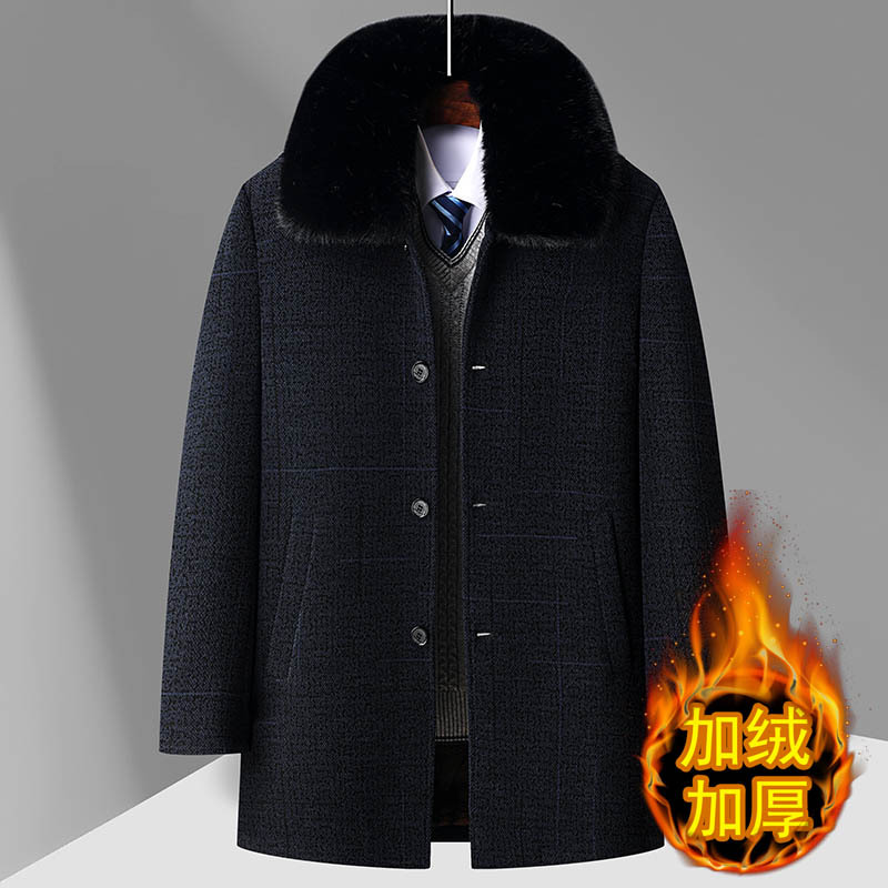 Prendas de vestir de invierno para abuelo, prendas de vestir de chenilla gruesa y con forro polar para hombre, prendas de vestir de algodón para personas de mediana edad y mayores, chaqueta acolchada de algodón para papá