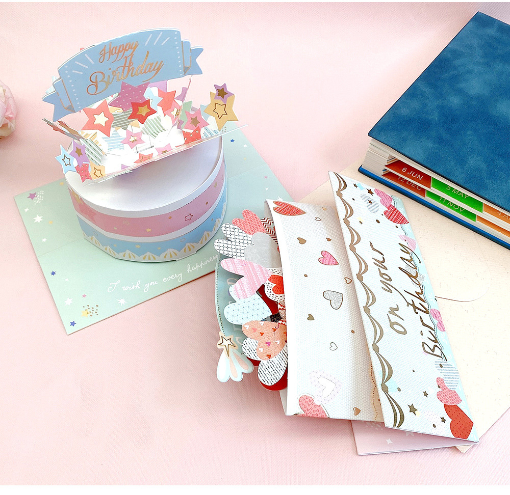 Sweet Cake Paper Party Festival Card display picture 2