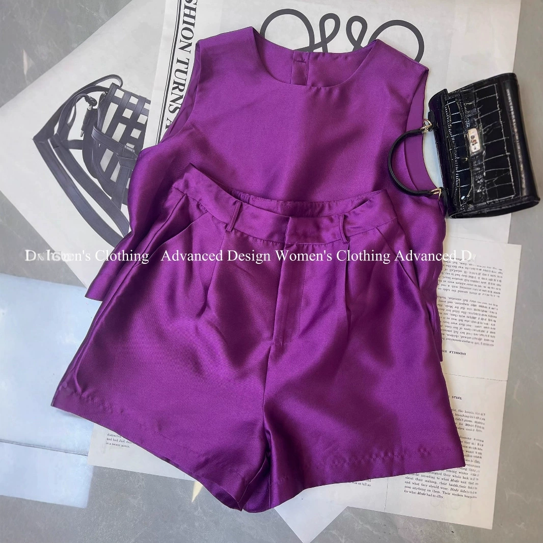 Nanyou новый топ без рукавов в стиле шинуазри + шорты, комплект из двух предметов, простой и модный, элегантный, универсальный костюм Тан, женский костюм