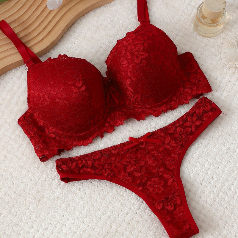 Wholesale European and American Lace Women's Bra Set Sexy Luxury Underwear