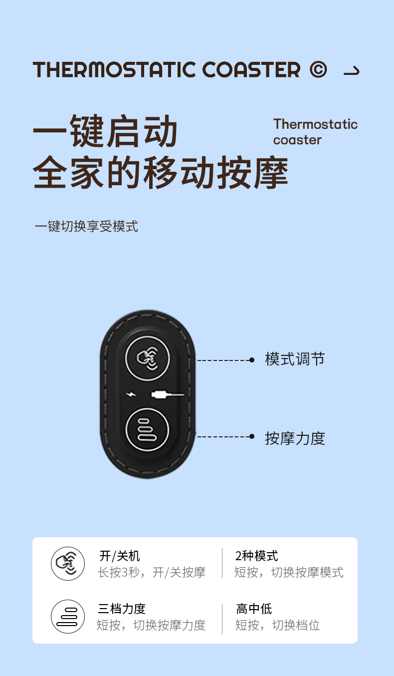 Car electric massage headrest lumbar support artifact waist support car driver cushion car lumbar support driving seat backrest