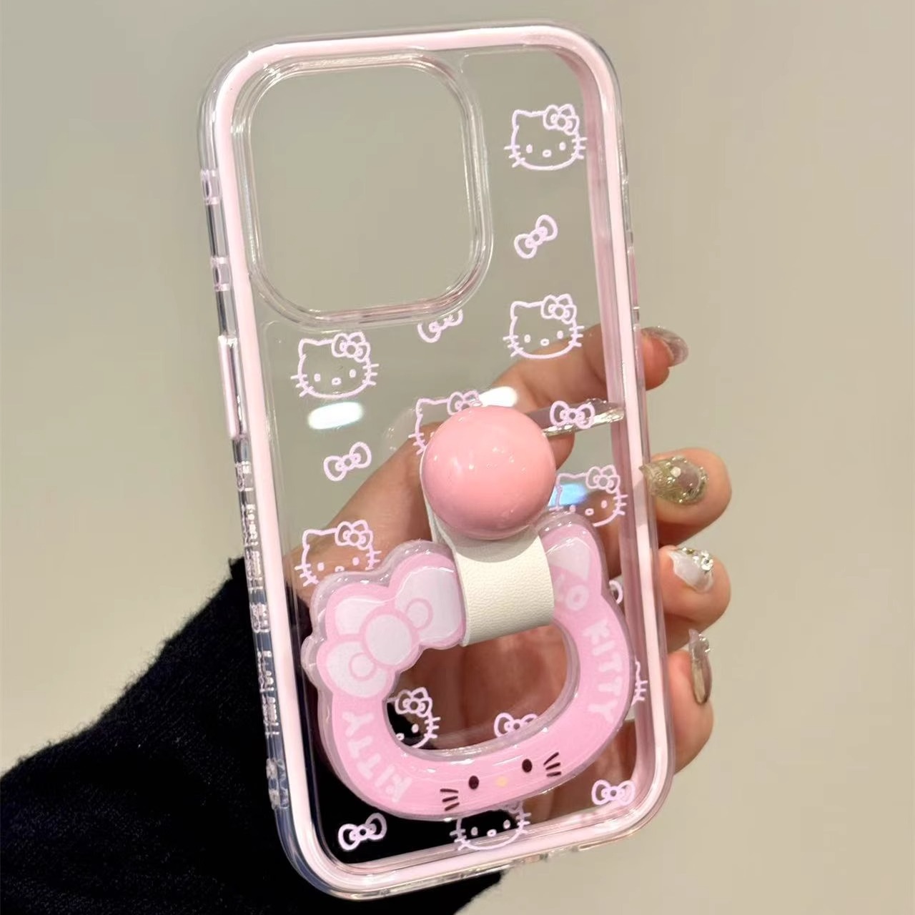 Nueva línea transparente kt para iphone16ProMax hebilla de anillo 14 Apple 15 funda para teléfono 13 mujer 15PM