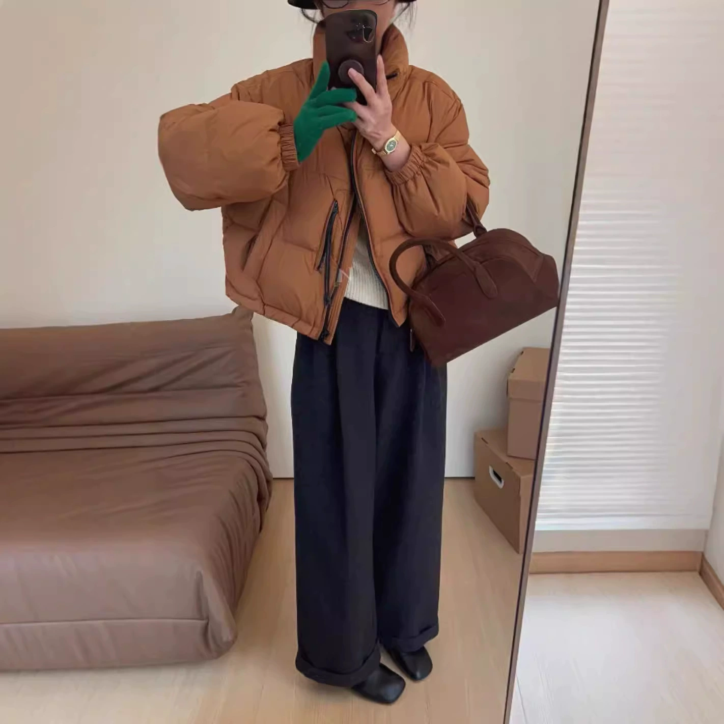 2024 новые осенние и зимние шапки с белой уткой пуховик