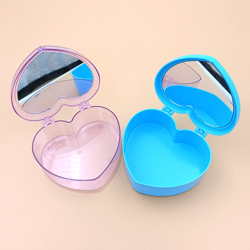 Children's DIY handmade clay toy box accessories embryo box peach heart transparent jewelry storage box love princess box