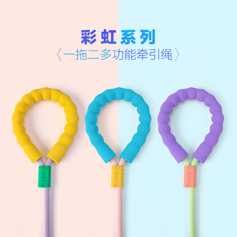 Uno para dos a prueba de explosiones, cuerda para pasear al perro de dos cabezas, cuerda p, cuerda redonda de nailon de color, cuerda para pasear al perro al aire libre, cuerda para pasear al perro