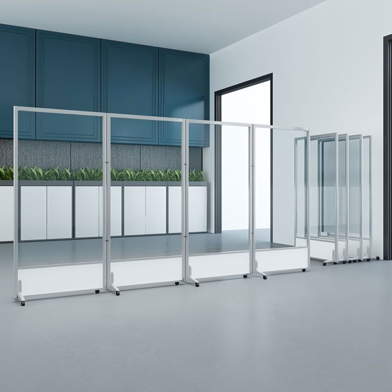 Office Acrylic Partition Simple Folding Screen Movable Company Sliding Activity Partition Wall