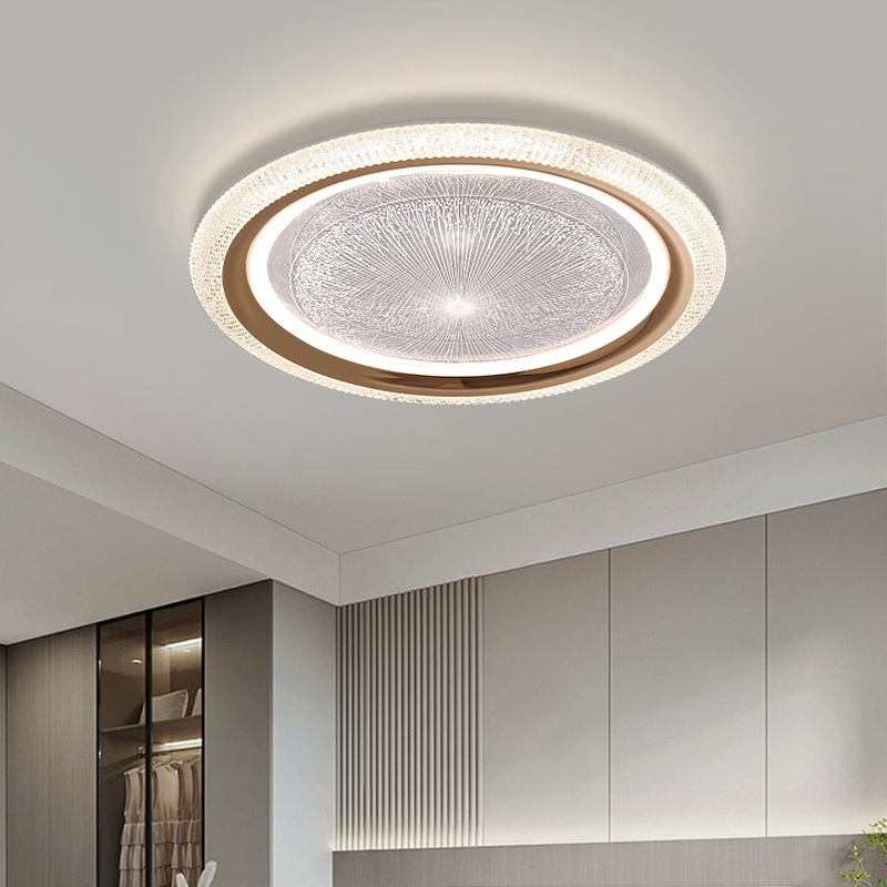 Habitación moderna minimalista nórdico, sala de estudio, protección ocular inteligente, lámpara de techo redonda, lámpara principal de restaurante creativa atmosférica