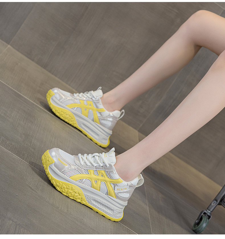 Giày sneaker nữ đế dày tăng chiều cao phong cách cổ điển mùa hè 2026 — M2875 màu be, M2875 Màu tím, M2875 màu vàng chi tiết 13