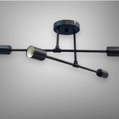 跨境亚马逊北欧客厅吸顶灯 卧室餐厅枝形吊灯创意工业风铁艺吊灯