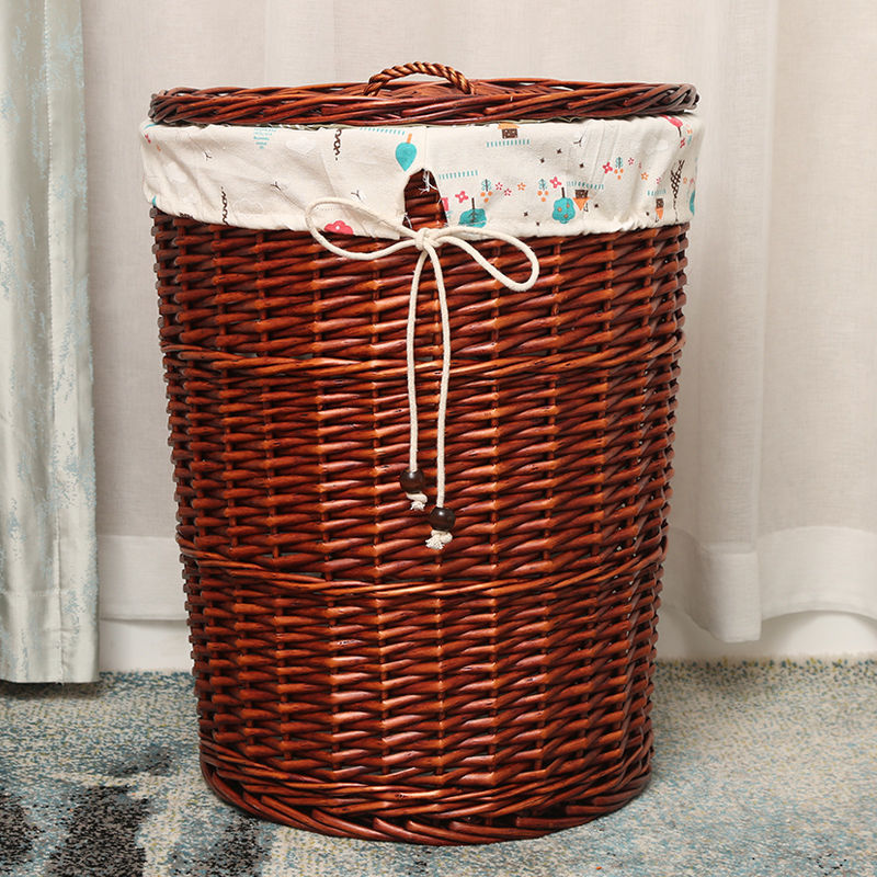 Cesta de almacenamiento de ropa sucia tejida de caña Cesta de ropa sucia Cesta de almacenamiento de ropa sucia