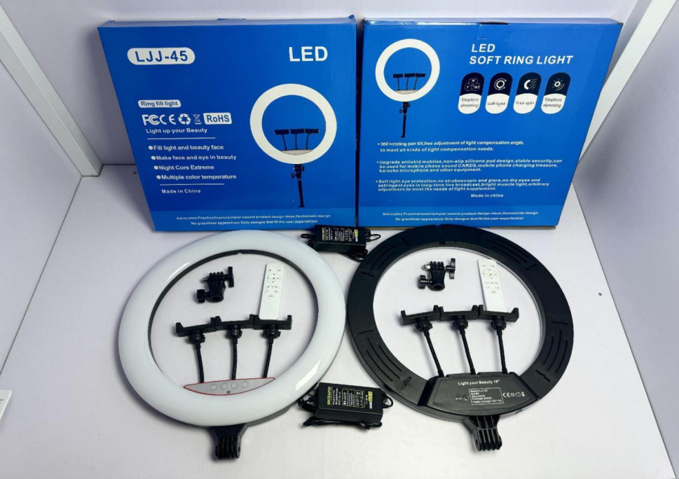 Lámpara de transmisión en vivo de tres colores 10 pulgadas 12 pulgadas 13 pulgadas 14 pulgadas 18 pulgadas 22 pulgadas Luz de anillo Selfie Luz de fotografía de belleza