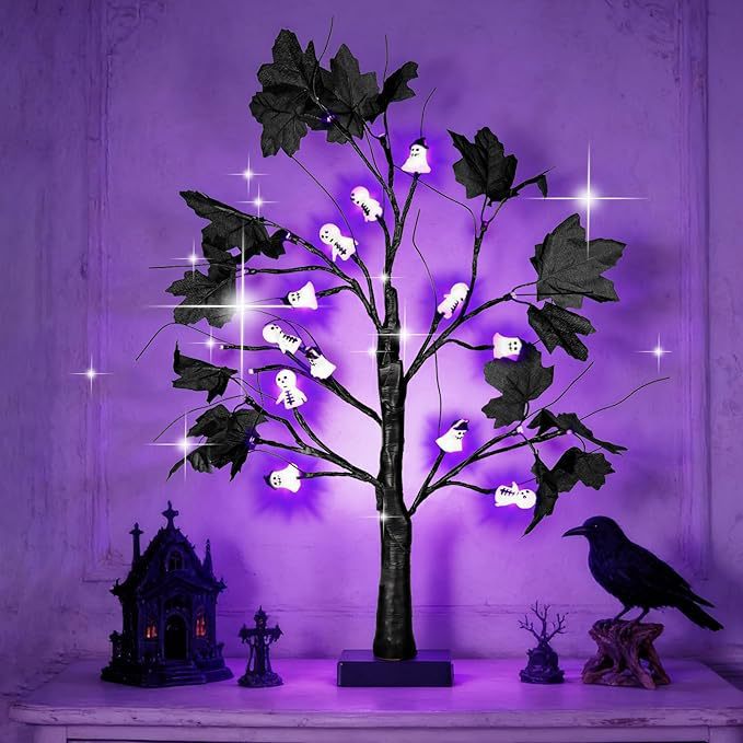 LED navidad luminosa luz de árbol interior decoración de luces Halloween calabaza estilo sala de estar fiesta luz de noche