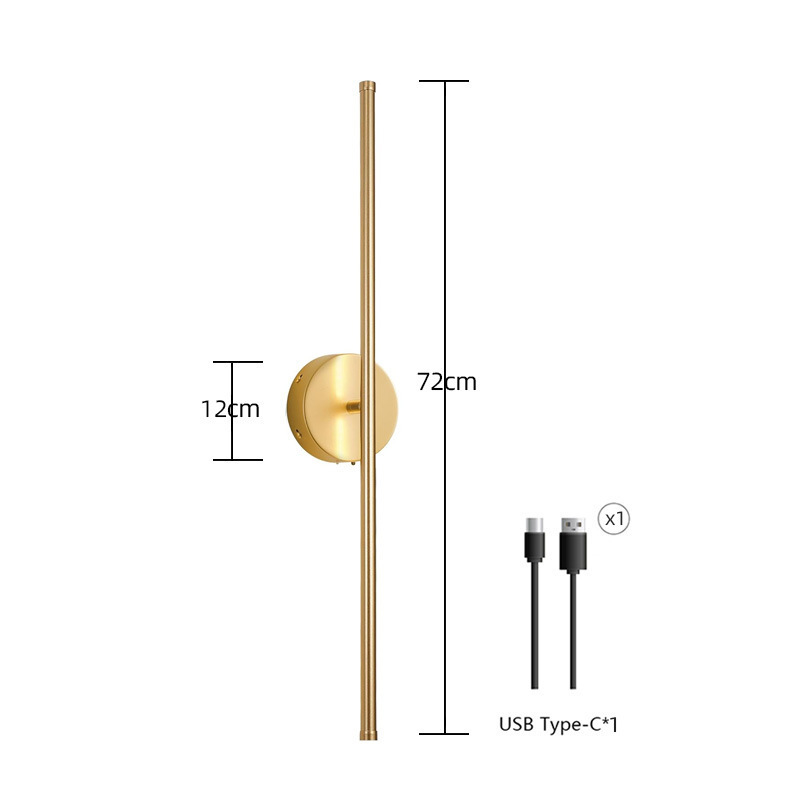 Amazon recargable lámpara de pared de batería magnética sin cableado dormitorio cabezal de cama luz de noche sala de estar atmósfera lámpara hierro