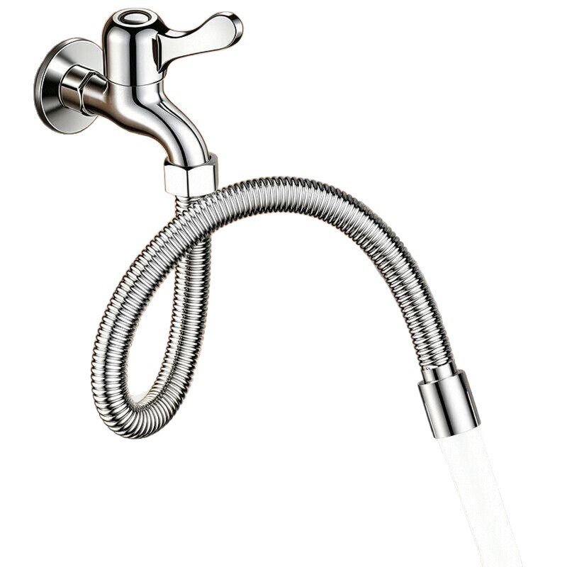 Balcony Faucet Extender Aerator Kitchen Stainless Steel Extension Tube Universal Rotating Hose Anti-Splash Device