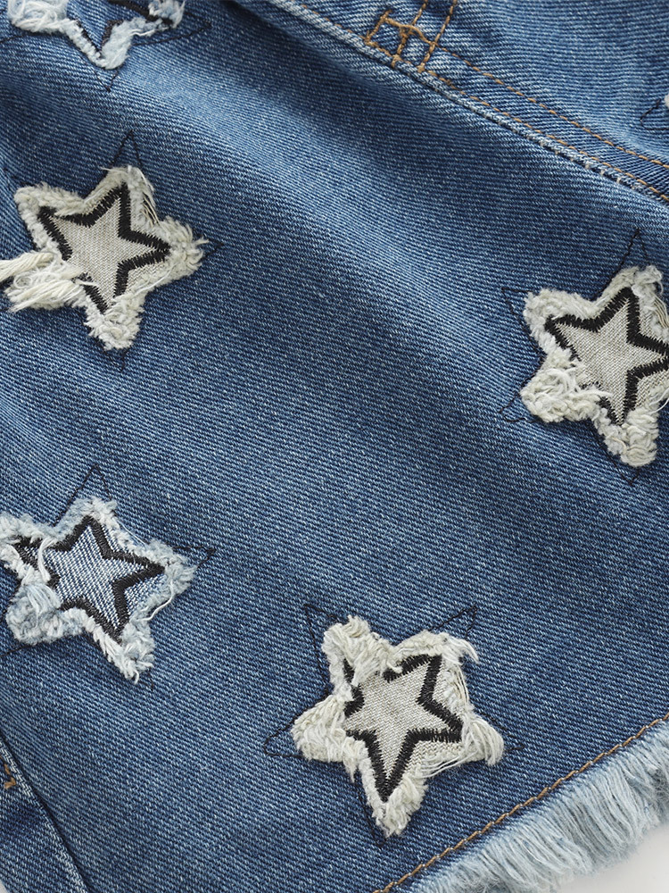 Transfronterizo malwee jeans de niña ropa de verano nuevo estilo europeo y americano para niños pequeños y medianos pantalones cortos de niña pequeños pantalones casuales image 3