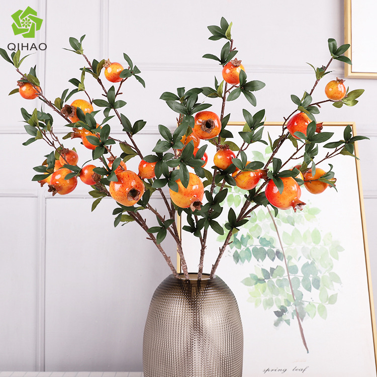 New Year and Spring Festival simulated pomegranate fruit, home interior decoration berry, prop foam fruit branch ornaments, simulated fruit