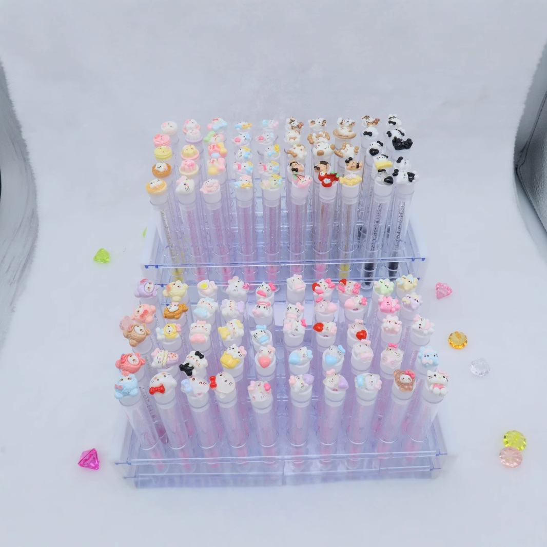 Cross-Border Kitty Cat Test Tube Eyelash Brush Cartoon Eyelash Brush Kt Disposable Test Tube Eyelash Comb