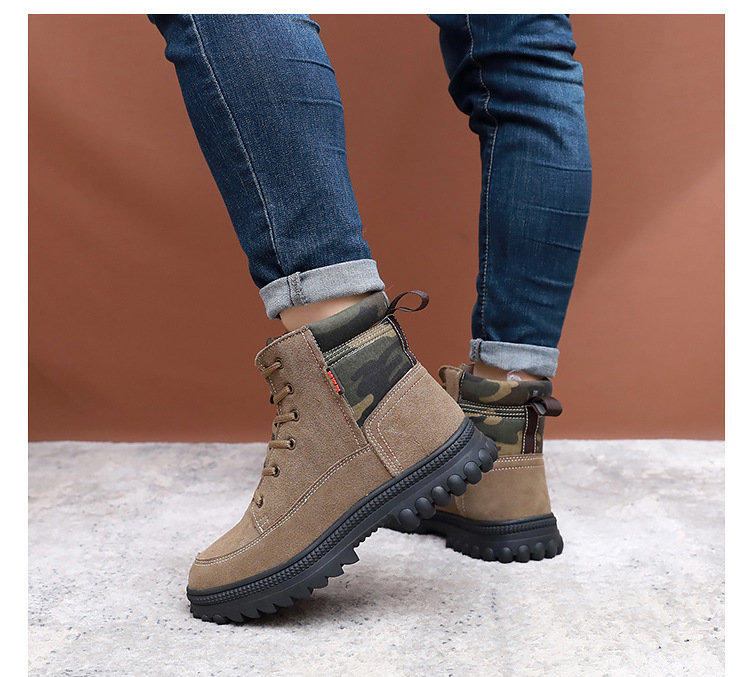 Men's snow boots fur one men's shoes warm anti cold anti-skid padded thickened wool cotton shoes men_voghion.com