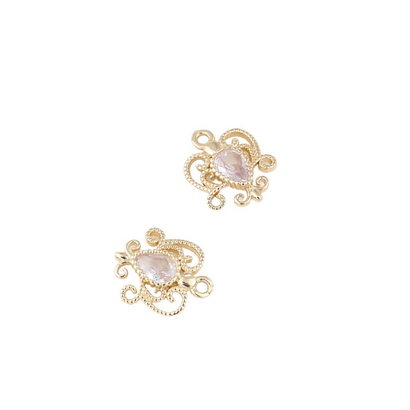 П pendant with zircon with tassels, серьги handmade, ожерелье и браслет, 18 карат, DIY