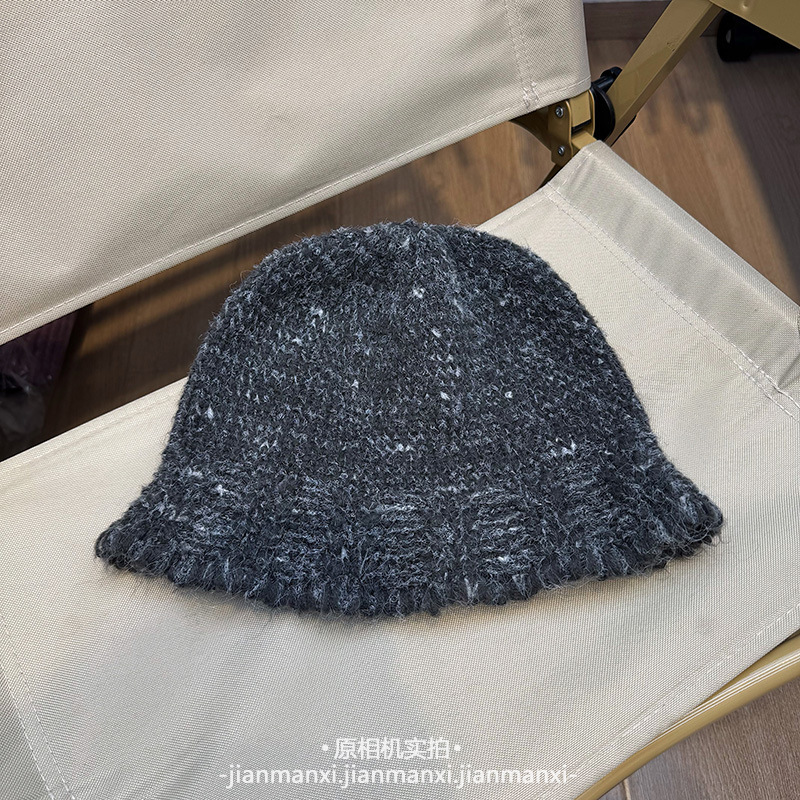 韩版可爱混色针织毛边针织帽子女秋冬新款学院风奶油甜美保暖渔夫|undefined