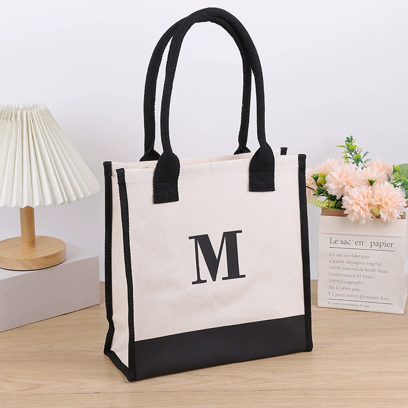 Большая модная льняная Tote-сумка — большая белая shopper-сумка