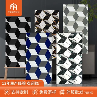 跨境定制3d立体几何墙贴仿瓷砖马赛克泡沫加厚墙纸自粘厂家批发