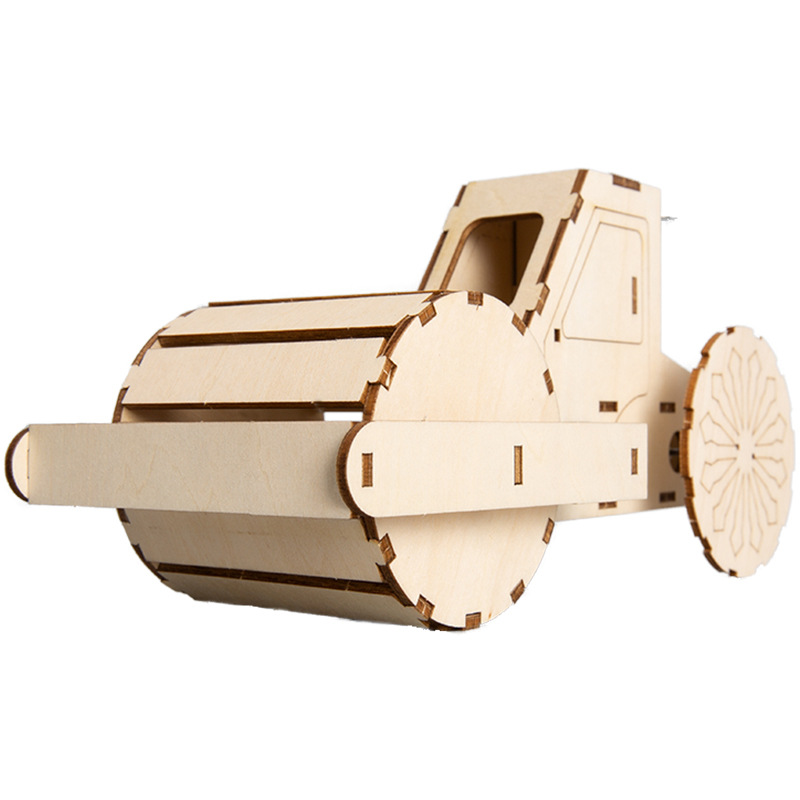 Rodillo rompecabezas de madera montado juguetes niños menores de edad estudiantes de la escuela primaria tecnología pequeños materiales de producción al por mayor