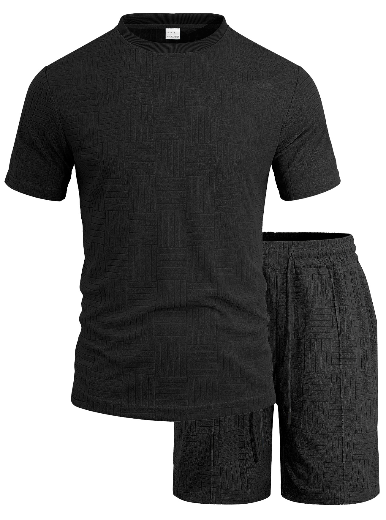 Toallas de hombre transfronterizas, ropa de botellas, pantalones cortos de mangas cortas, comercio exterior, verano transpirable, juego de deportes estadounidenses de dos piezas