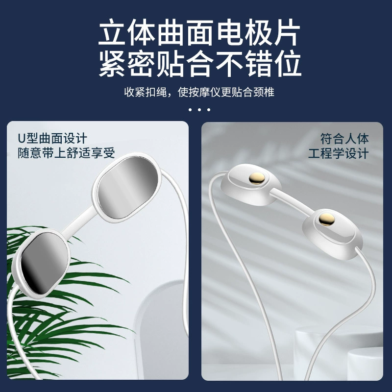Handheld electric massager, compress, with neck protection