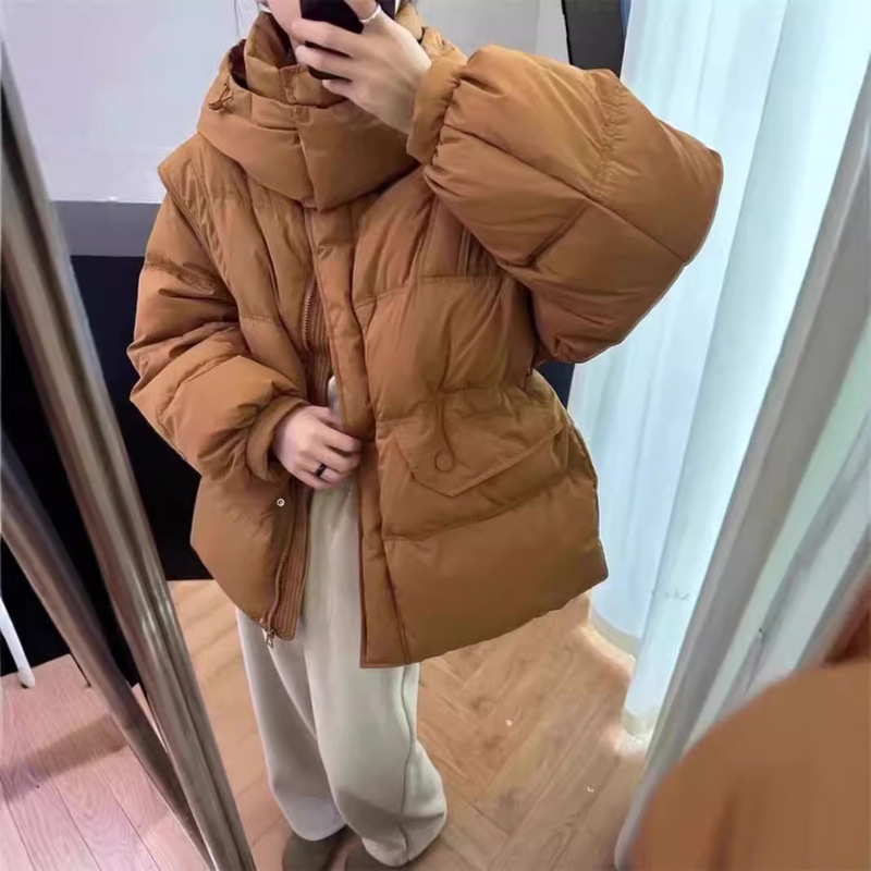 Short down Jacket for Women, Loose Fit, Slimming, Autumn and Winter 2026 New Style, Hooded, Thickened Puffer Coat for Petite Figures