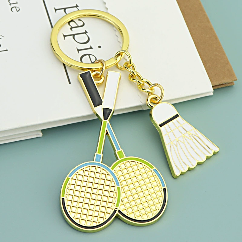 Креативный реалистичный трехмерный теннисный,keychain для бадминтона, ракетка для настольного тенниса, подвеска, подарок на день рождения