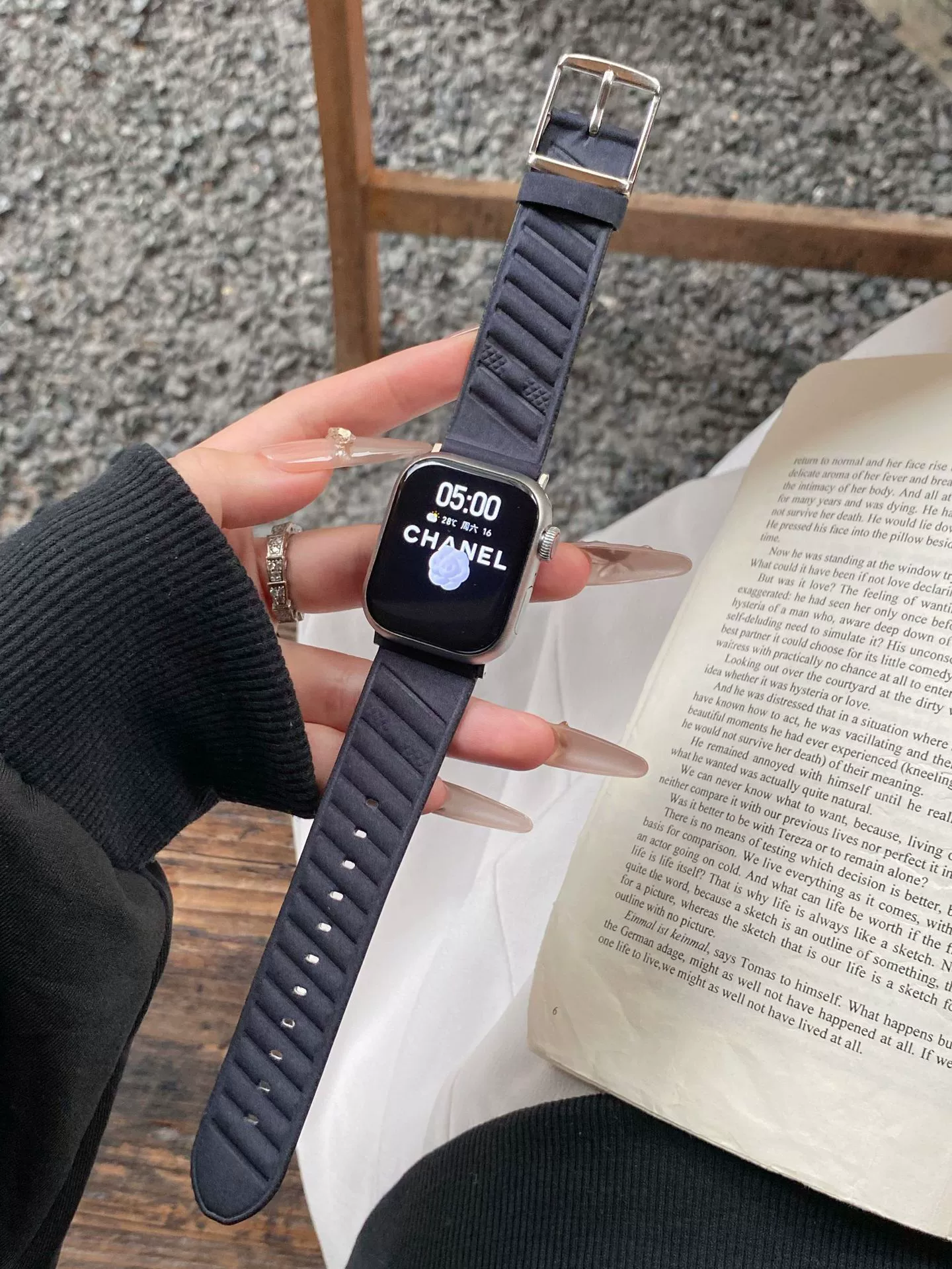 Для Apple Watch 10-го поколения, ремешок со скошенной полосой, кожаный ремешок для iWatch