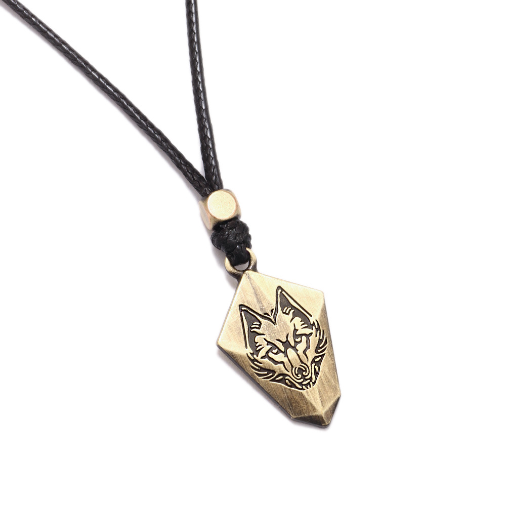 Daily, Date Occasion Vintage Style Geometric Heart Shape Alloy Wax Line Unisex Pendant Necklace