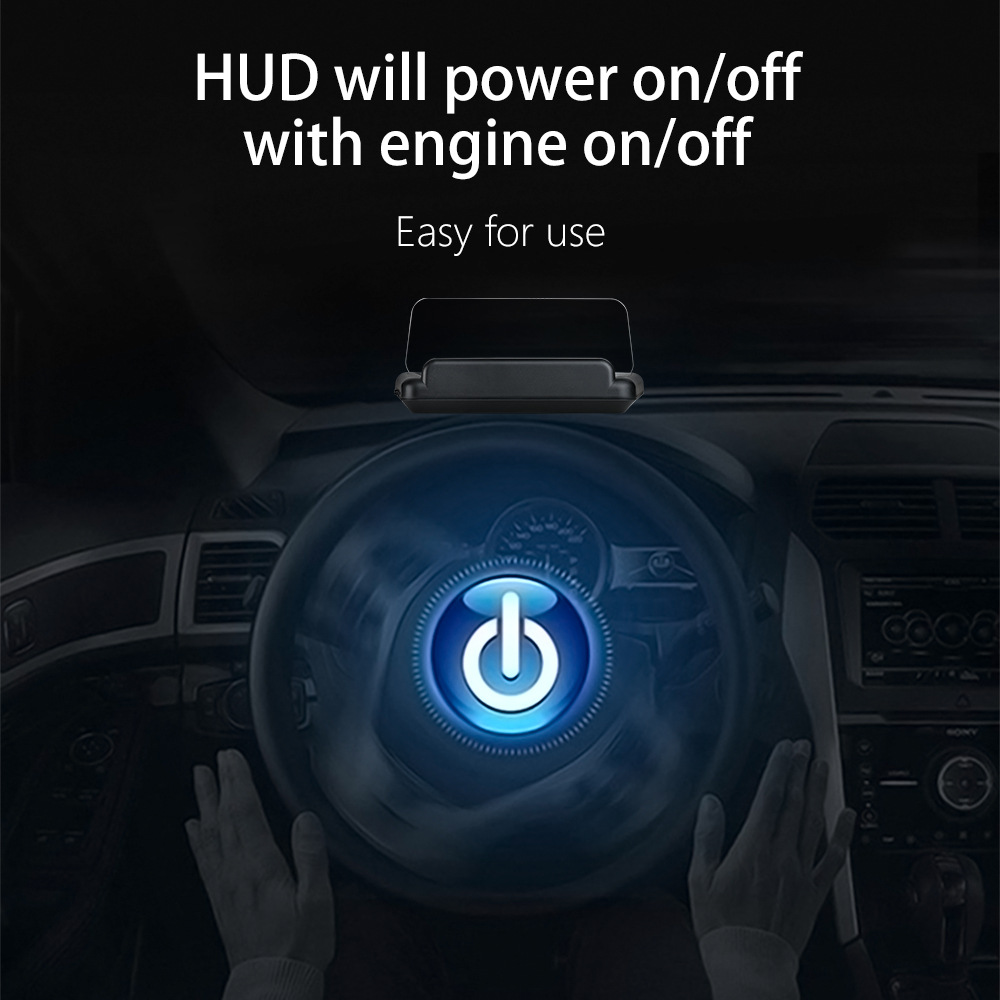 Hud Head-Up Display High-Definition Gps Speedometer Projection Car-Mounted Hud Speedometer Kmh/Mph Cross-Border Exclusive Supply