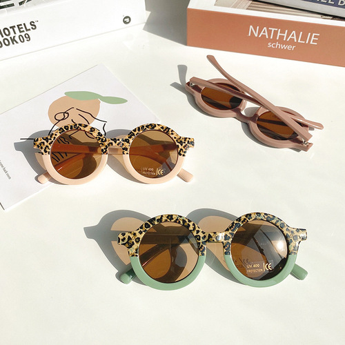 Children's sunglasses, cross-border girls' round-frame sun glasses, multi-color baby sun protection sunglasses, stylish and versatile sunshades.