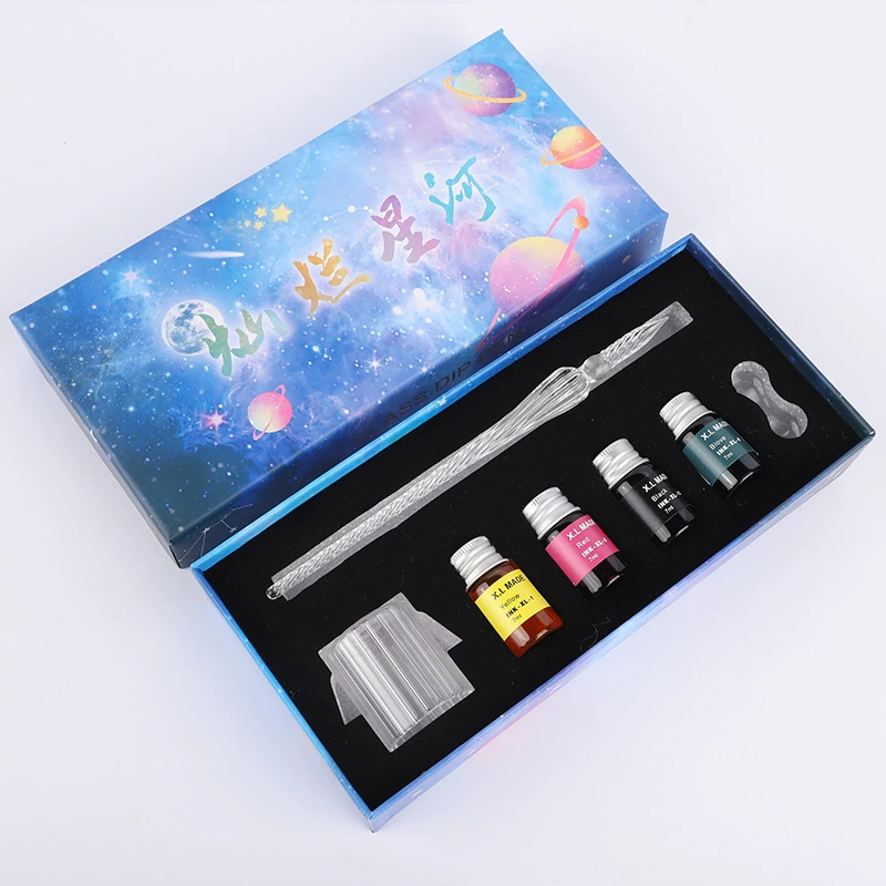 Glass rollerball pen, ink, brush for elementary school students, Birthday gift