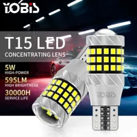 Yobis Трансграничные автомобильные светодиодные фонари заднего хода t15-2016-57smd белый свет объектив 5w концентрирующее декодирование Модификация