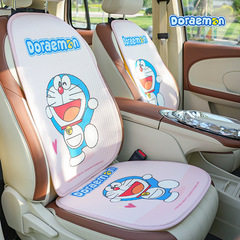 Official Doraemon Car Seat Cushion Cute Print Breathable Anti-slip Seat Cushion Summer Ice Silk Car Seat Cover