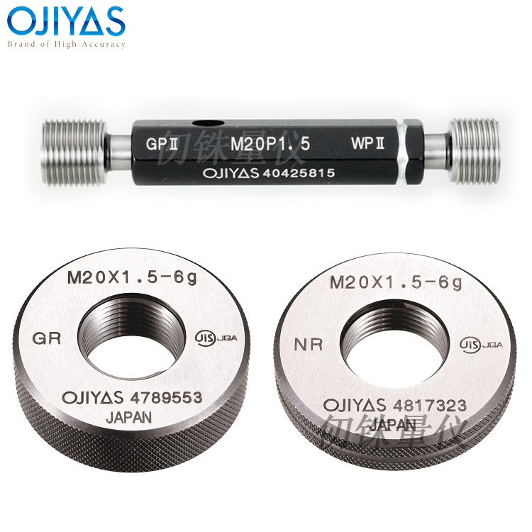 日本ojiyas公制螺纹规M14 P2GRIR M15*1.5-GRNR6g M16 P2 JIS环规